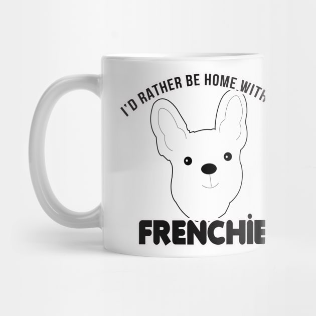 FRENCHIE French Bulldog Pattern in Blue Fun Frenchies Paw Prints and Bone Print by JessDesigns